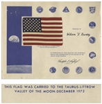 U.S. Flag Flown to the Moon and Carried to the Lunar Surface During the Apollo 17 Mission